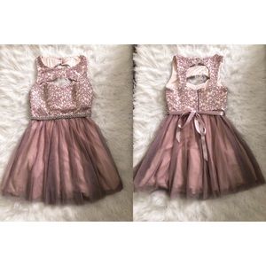 Mauve & Light Pink Hoco Dress